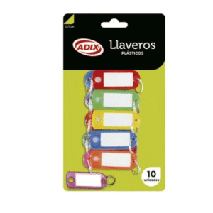 Llavero Identificación Plástico Blister 10 Unidades Adix