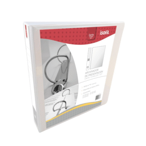 Archivador Presentación Vinil Oficio Blanco 2 Aros 0,5" Isofit