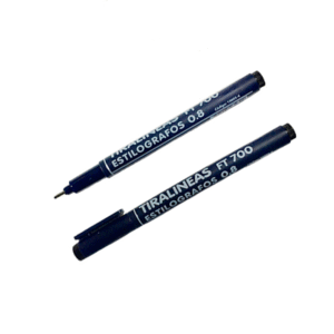 Tiralíneas Plumón Para Dibujo FT 700 Negro 0.8mm Proarte