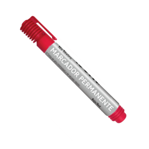 Marcador Permanente Punta Biselada Rojo Isofit