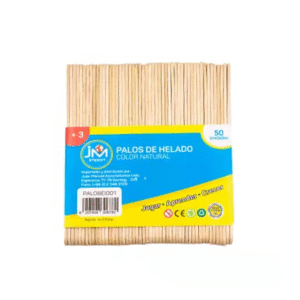 Palo Helado Natural Grueso 50 Unidades JM Import