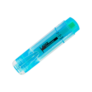 Destacador Tranparente Punta Biselada Celeste Adix