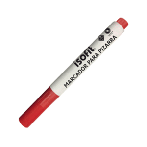 Marcador Pizarra Desechable Punta Redonda Rojo Isofit