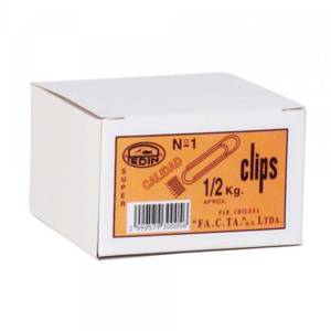 Clips Metálicos N1 Redondo 3m 1/2kg Pedin