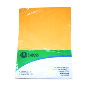 Sobre Saco Oficio Manila Amarillo 25x38cm 50 Unidades Big Boss