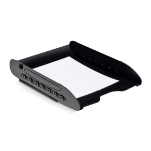 Bandeja Doble Apilable Millenium Negra 25.2x34.5x13cm Acrimet