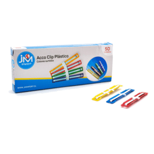 Accoclip Plástico Colores 50 Unidades JM Import