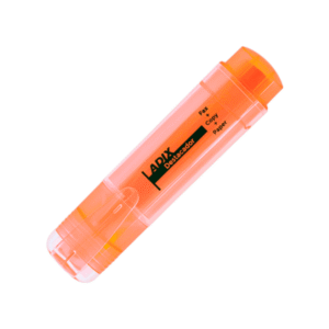 Destacador Transparente Punta Biselada Naranjo Adix