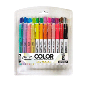 Marcadores Permanentes 20 Unidades + 4 Destacadores Pastel Artel