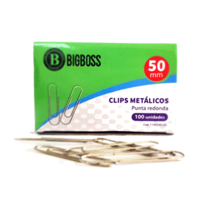 Clip Redondo Metálico 50mm 100 Unidades Big Boss