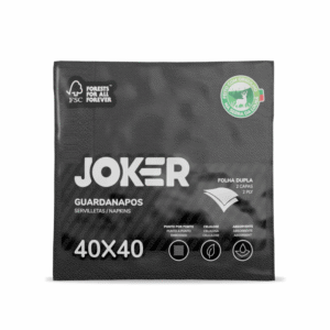 Servilleta Mesa Doble Hoja 40x40cm Negro (1 Caja 24 Paquetes) Joker